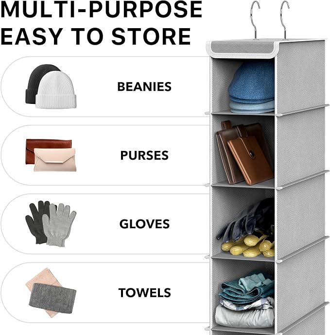 Simple Houseware 10 Shelves Closet Hanging Shoe Organizer, Holds Up to 20 lbs - Image 6