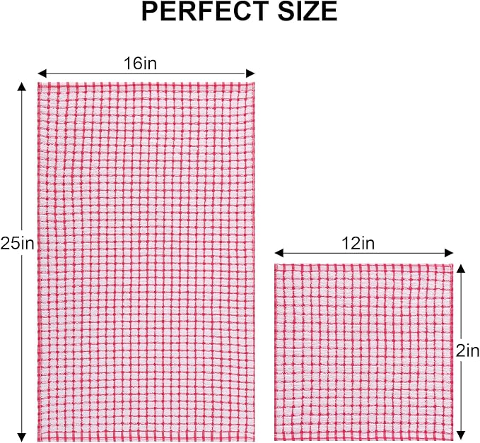Kitinjoy Cotton 12 Pack Kitchen Towels and Dishcloths Sets - Image 6