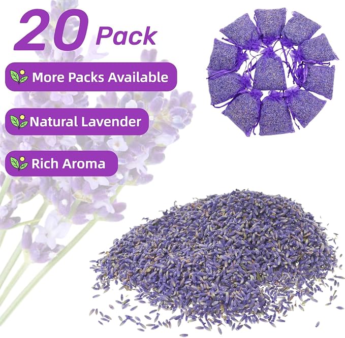 French Lavender Sachets, 20 Pack - Image 2