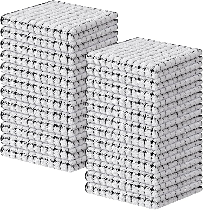 Kitinjoy Cotton 24 Pack Terry Kitchen Dish Cloths by Kitinjoy