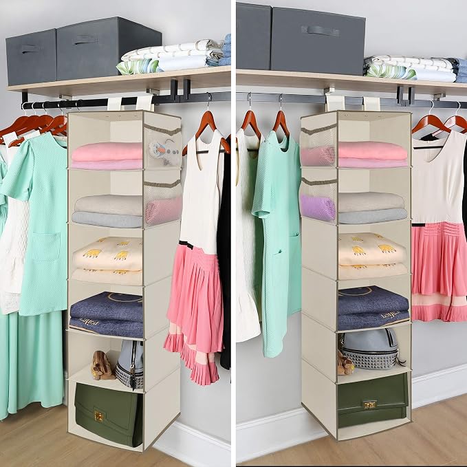 MAX Houser 6 Tier Shelf Hanging Closet Organizer - Image 5
