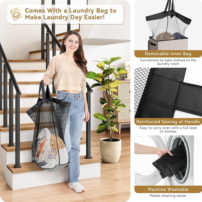 SOLEDI Slim Laundry Basket - Image 4