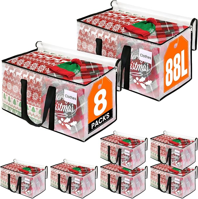 RoomHacks Moving Bags, Heavy Duty Large Storage Bags, 8 Pack, Foldable Storage by RoomHacks
