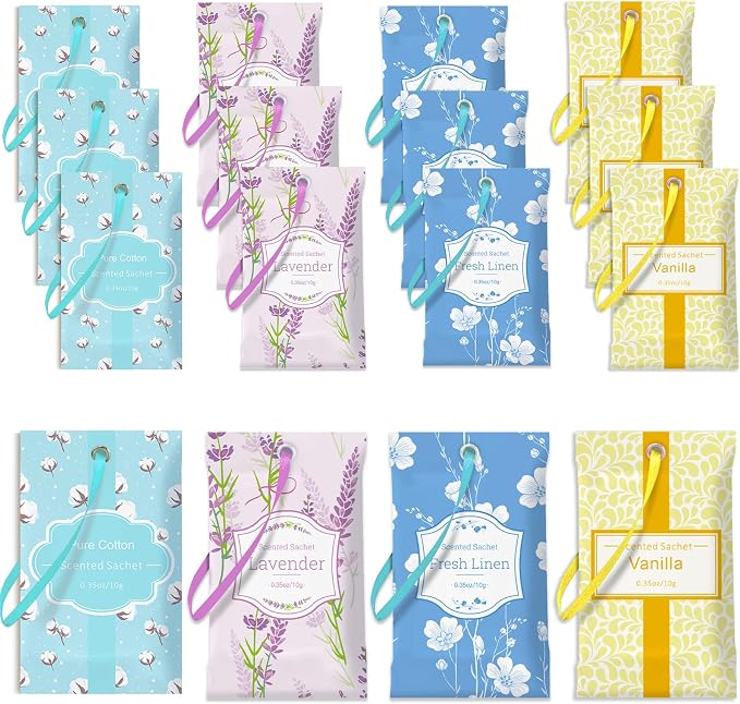 STRN Scented Sachets for Drawer and Closet, 16 Packs 4 Scents Long-Lasting by STRN-Delicate%C2%B7Cozy%C2%B7Stylish