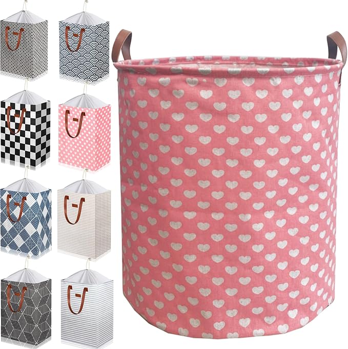 Waterproof Laundry Hamper Collapsible Laundry Basket Leather Handle Laundry Bag by %E2%80%8ETeLUVHome