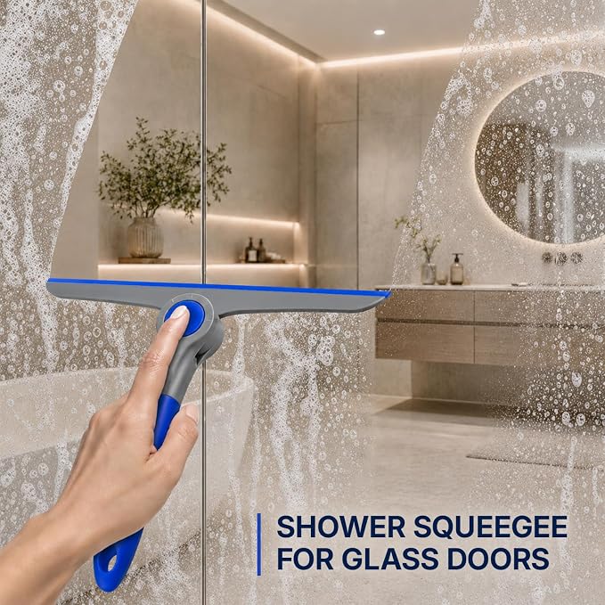 10" Heavy Duty Blue, Handheld Squeegee - Image 5