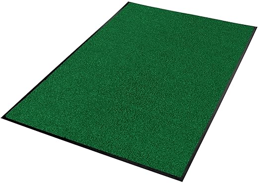 Guardian Platinum Series Indoor Wiper Floor Mat, Rubber with Nylon Carpet, 2'x20', Green