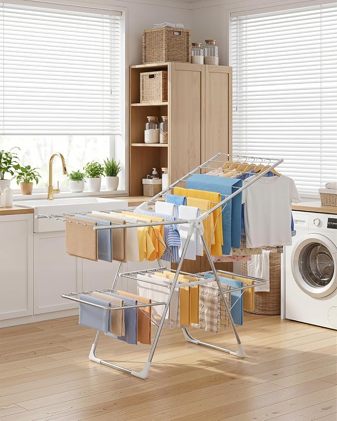 Sakugi Clothes Drying Rack, Foldable 2-Level - Image 3