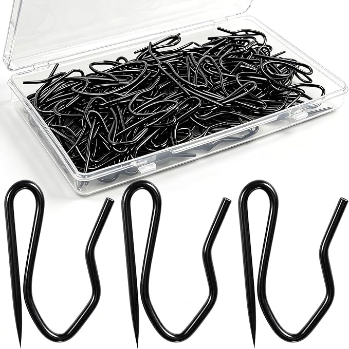 Drapery Hooks Pins for Curtains, 120 Pack Metal Pinch Pleat Hooks by HOME