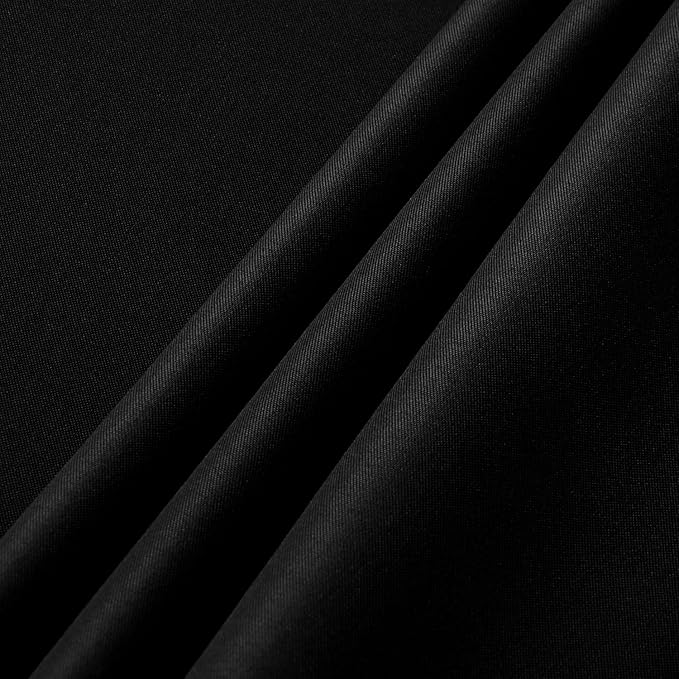 sancua 2 Pack Round Tablecloth 60 Inch Black, Stain and Wrinkle Resistant Table Cloth - Washable Polyester Table Cover for Dining Tables, Buffet Parties and Camping