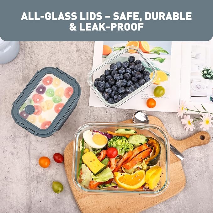 Liuruiyu 10 Pack Glass Food Storage Containers - Image 2