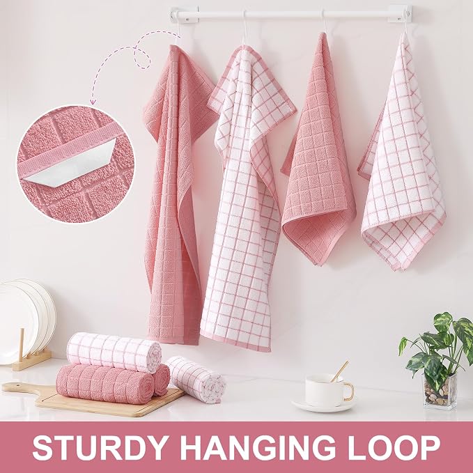 Homaxy Large Premium Cotton Kitchen Towels 16"x 28", 12 Pack - Image 6