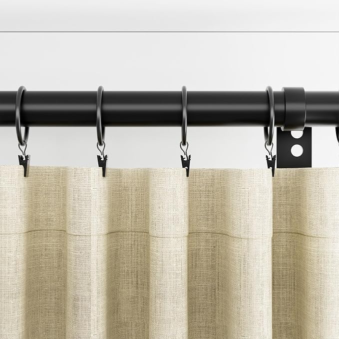 24 Pack Black Metal Curtain Rings - Image 6