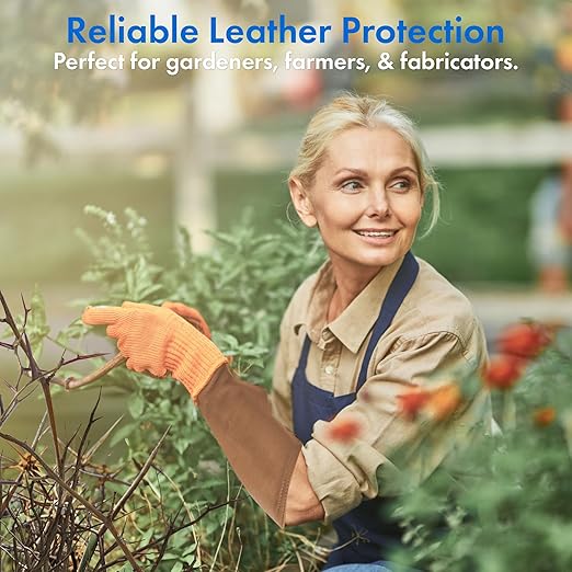 Arm Chaps Extended Elbow Leather Arm Guard - Arm Sleeve Protectors for Thin Skin and Bruising, Scratches & Cuts - Protective Arm Sleeve for Any Age- Left & Right Form-Fitting - Brown(1Pair/X-Small).