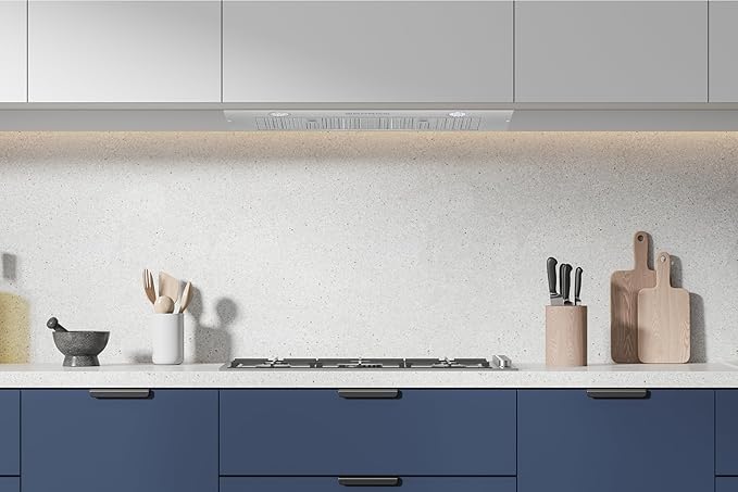 Hauslane Range Hood Insert 36 Inch, Hood Vent for Kitchen| HauSMART™ App & Voice Control |4-Speed Fan, LED GU10 Lights | Dishwasher-Safe Baffle Filters, Stainless Steel Ducted|Ductless Range Hood