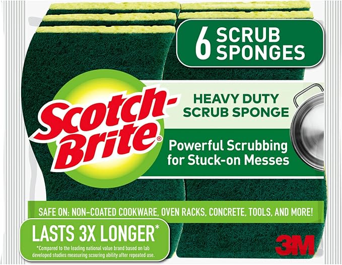 Scotch-Brite Heavy Duty Scrub Sponges, Sponges by Unknown