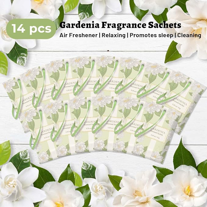 STRN Scented Sachets for Drawer and Closet, Gardenia Scent 14 Pack for Home - Image 7