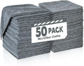 Gray Microfiber Cleaning Cloths Bulk Pack-50 Pack, Microfiber Towels Bulk | by TEAWOO