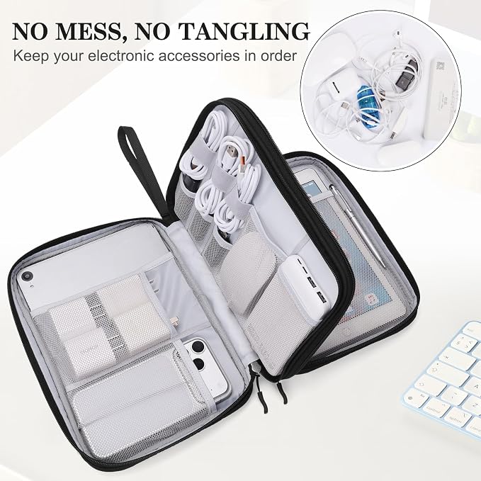 FYY Electronic Organizer, Travel Tech Pouch Bag, Extra Large, Waterproof - Image 5