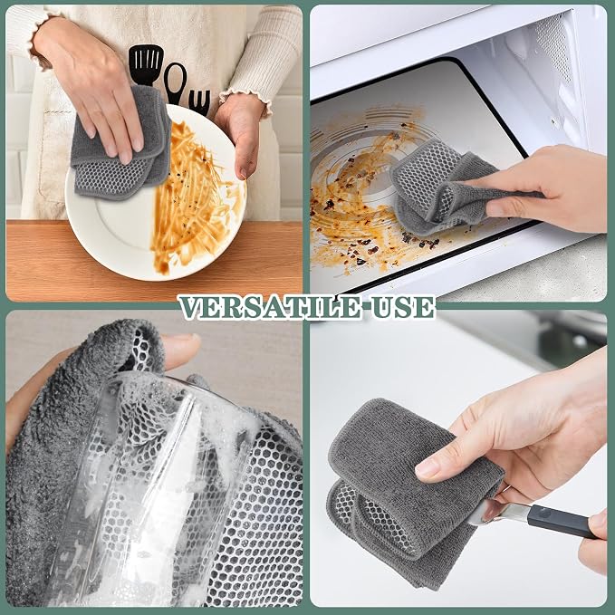 SINLAND Dish Cloth for Washing Dishes Kitchen Washcloth Cleaning Cloth - Image 5