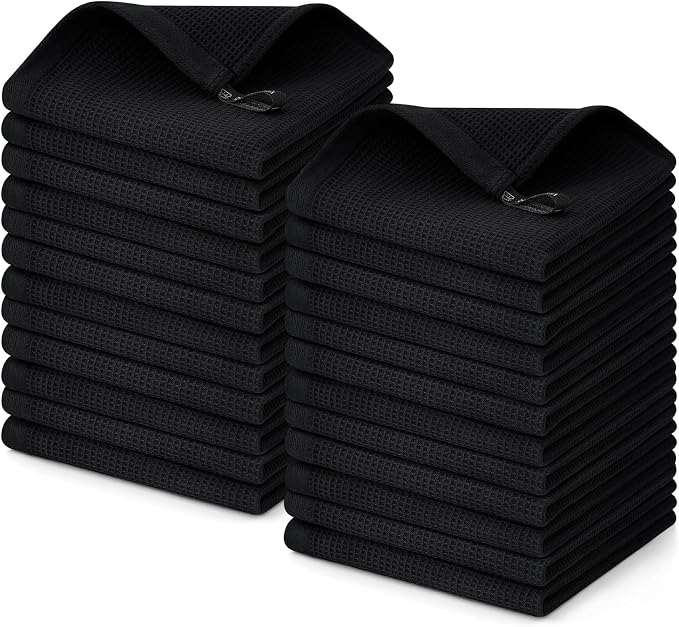Homaxy 100% Cotton Waffle Weave Dish Cloths, 24 Pack by Homaxy