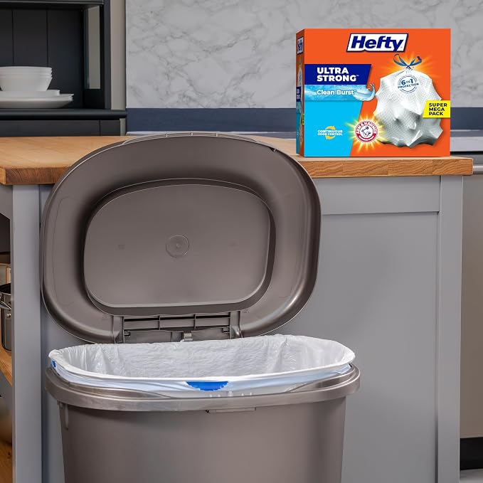 Hefty Ultra Strong 13 Gallon Trash Bags, Tall Kitchen Trash Bags 13 Gallon Size - Image 2