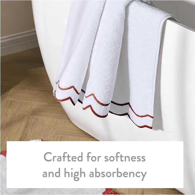 Peri Home 2 Piece Cotton Bath Towel Set, Embroidered - Image 2
