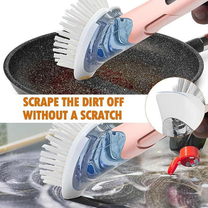 RIMAY Soap Dispensing Dish Brush Set - Image 2
