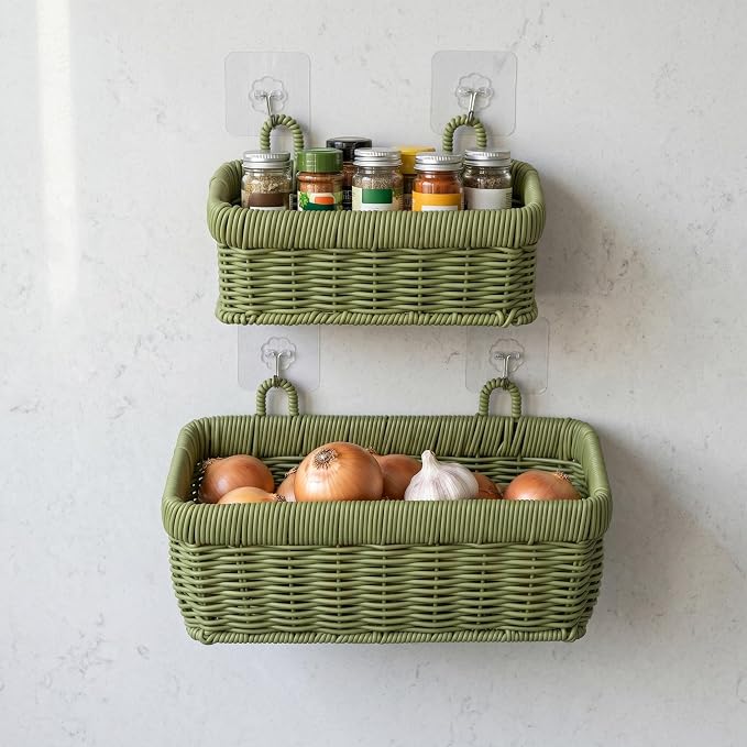 Wall Baskets, Hanging Wicker Baskets - Image 6