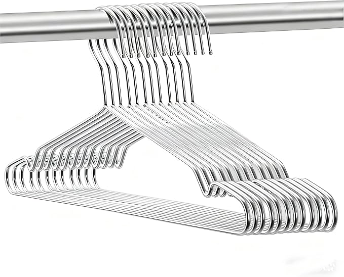 Seropy Coat Hangers Clothes 10 Pack Wire Hangers Heavy Duty Stainless Steel by SeropyDirect