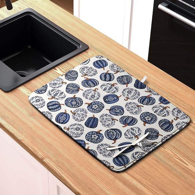 Chinoiserie Fall Dish Drying Mat - Image 6