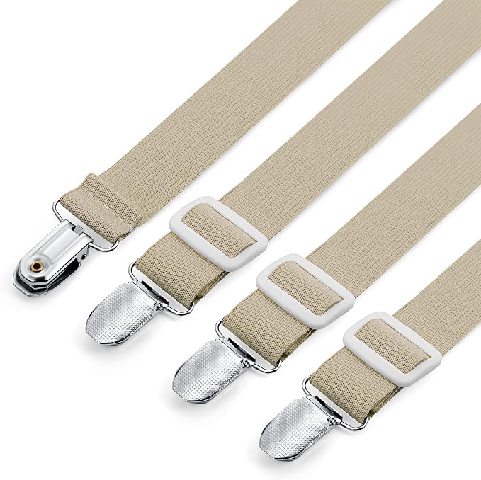 Boao 12 Pcs Bedsheet Strap Elastic Clip, 8-12 Inch Length | Sturdy Metal Clips - Image 7