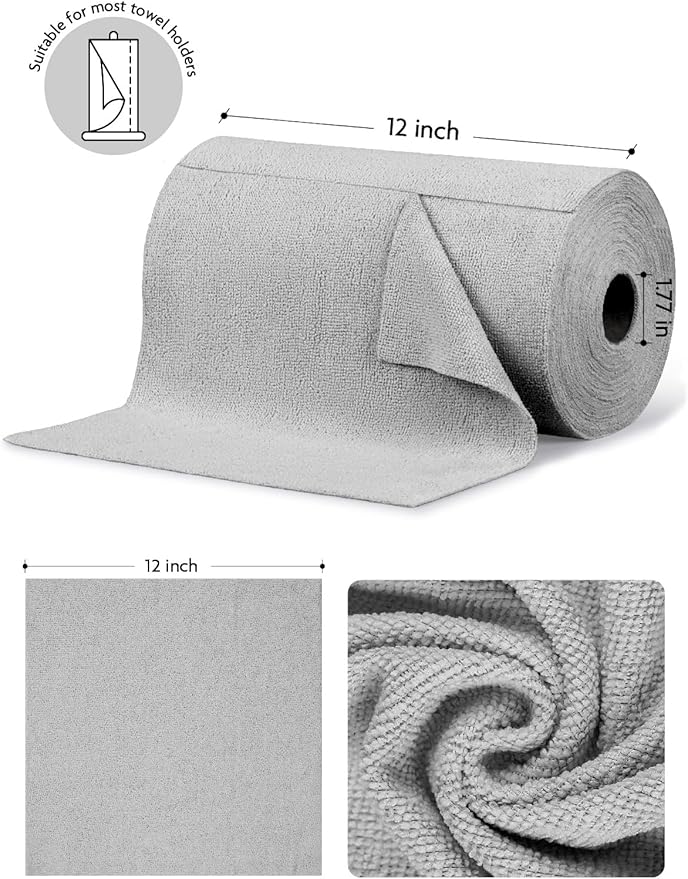 Fantasticlean Microfiber Cleaning Cloth Roll- 75 Sheets, Tear-away Microfiber - Image 7