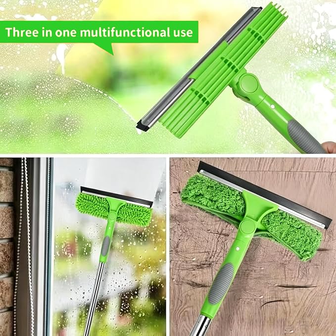 2-in-1 Window Cleaner Tool, Scrubber - Image 8
