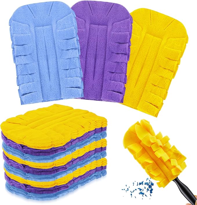 Zubebe 12 Pcs Reusable Duster Refills Fleece, Light Blue by Zubebe