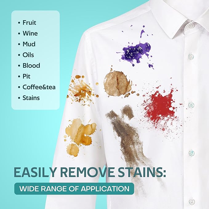 Laundry Stain Brush, Natural Soft Boar Bristles, Removes Tough Stains from - Image 6