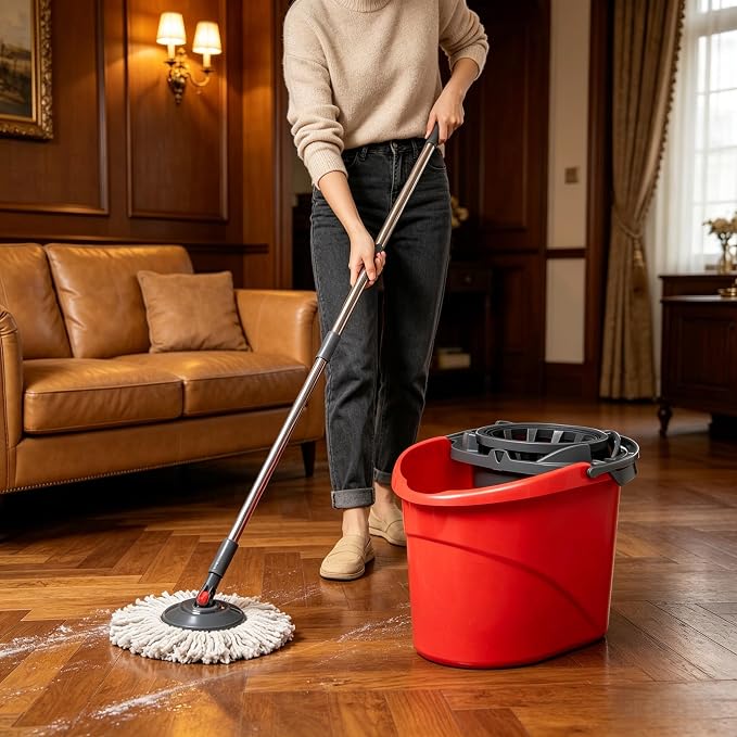 2.5 Gallon Quick Wring Hands-Free Mop Bucket, Quick Wring Bucket - Image 8
