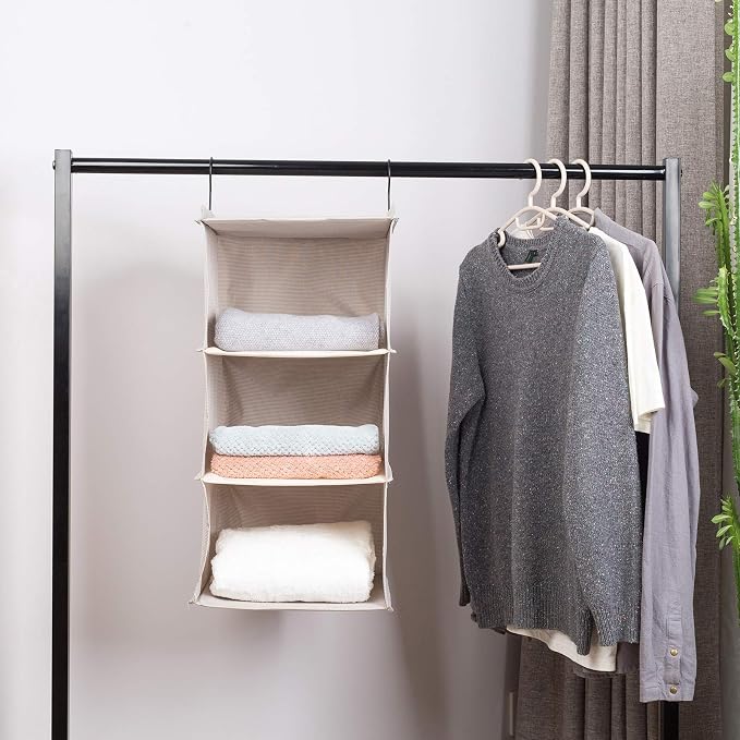 Hanging Closet Organizer 3-Tier, Oxford Wardrobe Storage, shoes & accessories; - Image 2