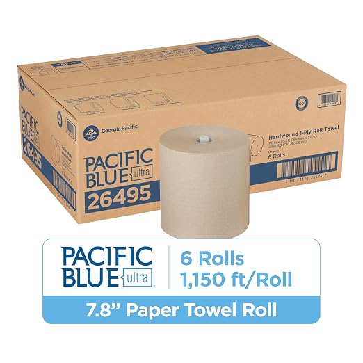 Georgia-Pacific Pacific Blue Ultra 8" High-Capacity Recycled Paper Towel Rolls - Image 2