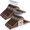 TOPIA HANGER Wooden Coat Hangers 30 Pack by TOPIAHANGER