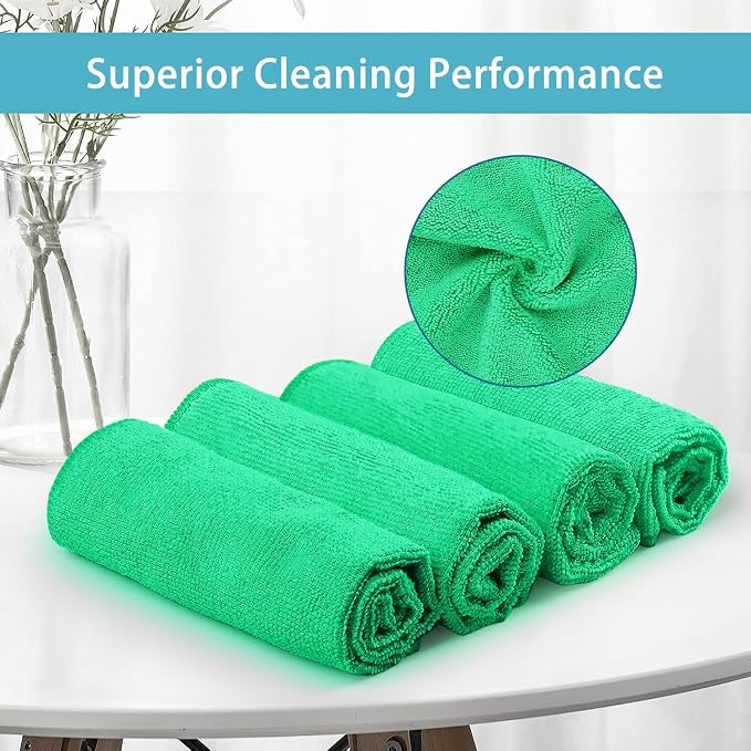 HOMEXCEL 8PK Microfiber Cleaning Cloth, Cleaning Rags - Image 3