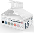 Plastic Hangers 15 Pack – Made in the USA – 6lb Capacity Standard Clothes by NeatiesHangers
