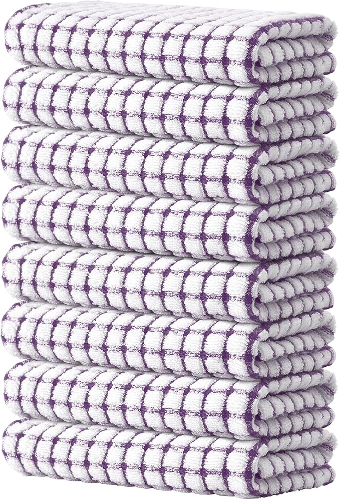 Kitinjoy Cotton 8 Pack Terry Kitchen Towels by Kitinjoy