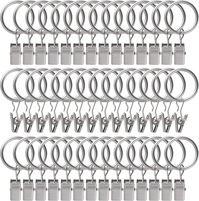Lansian 100 Pack Curtain Rings by Lansian
