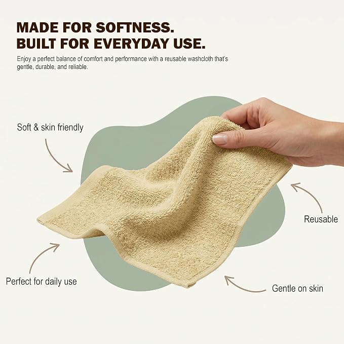 Utopia Towels 60 Pack Washcloths, 12x12 in, 100% Cotton, Fast Drying, Soft Feel - Image 3