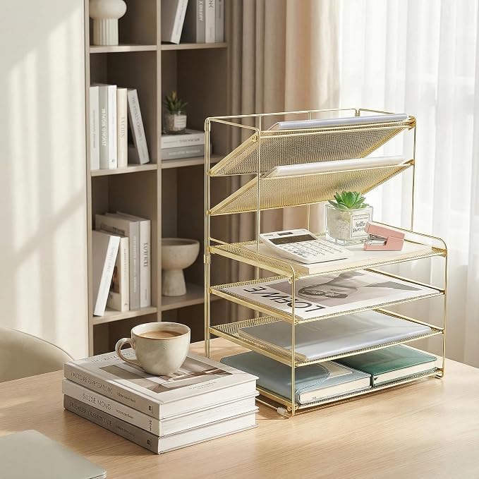 OPNICE Desk Organizer, 6-Tier Paper Organizer Letter Tray, Office Desk - Image 3