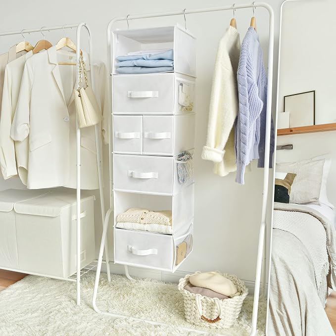 GRANNY SAYS Hanging Closet Organizer, 5 Drawers, 6 Shelves, 6 Pockets | Hanging - Image 8