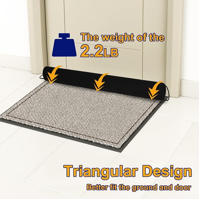 NABOWAN 32" Weighted Under Door Draft Stopper -Triangular Door Draft Blocker - Image 4