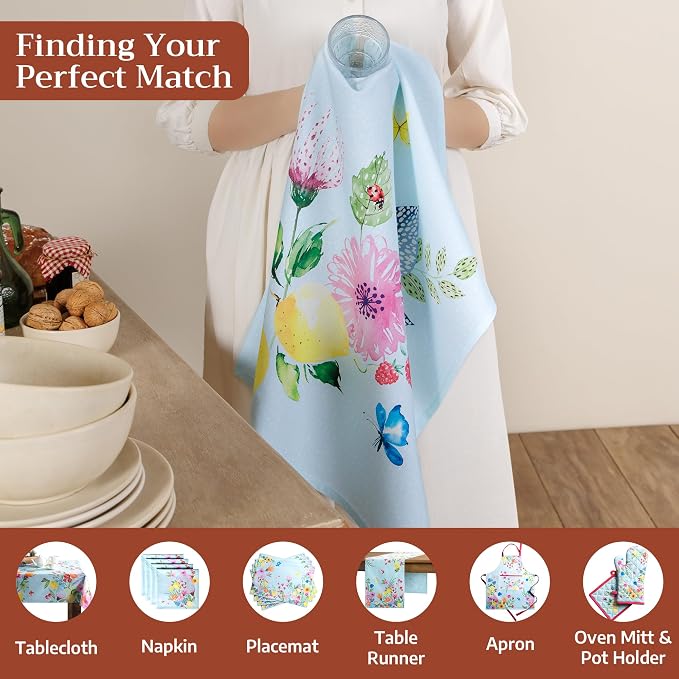 Maison d' Hermine Kitchen Towels Set of 3 Reusable 100% Cotton 27.50" x 20" - Image 4