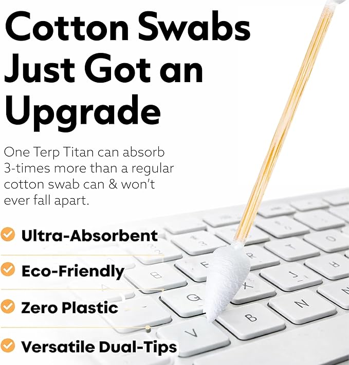 TerpTitans Original – Bamboo Cotton Swabs | Dual-Tip: Spiral - Image 5